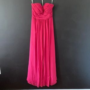 Strapless Maxi Bridesmaids Dress